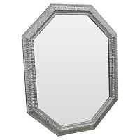 зеркало серебряное восьмиугольное вытянутое с декором silver luxury в Томске