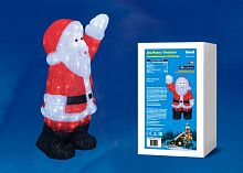 фигурка светодиодная «дед мороз» 38х24x60см (ul-00002332) uld-m3860-120/sta white ip20 xmasman в Томске