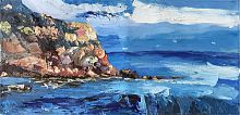 картина маслом утес у моря в Томске