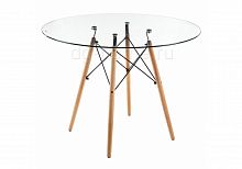 стол стеклянный nixon (eames style) натуральное дерево в Томске