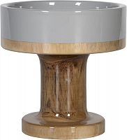 ваза настольная rustic chic bowl grey wood в Томске
