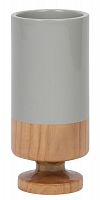 ваза настольная rustic chic tube grey wood в Томске