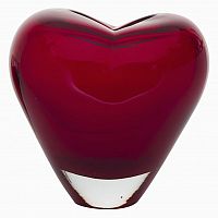 ваза стеклянная (красная) one heart 17*13.5*18 в Томске