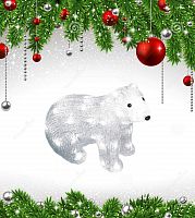 фигурка светодиодная «белый медведь-4» 25x31см (11037) uld-m3125-040/sta в Томске