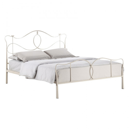 кованая двуспальная кровать 160х200 белая lili в Томске