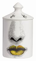подсвечник белый с крышкой пьеро форназетти желтые губы bacio candle yellow, 33 см в Томске