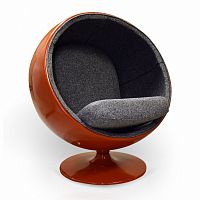 кресло ball chair оранжево-черное в Томске