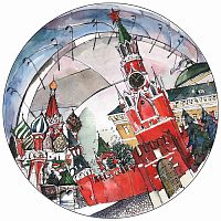 тарелка сувенирная спасская башня в Томске