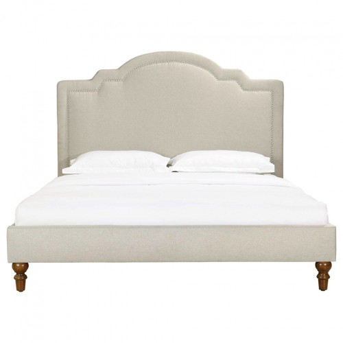 кровать двуспальная 120х200 бежевая cassis upholstered в Томске