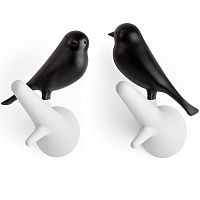 вешалки настенные sparrow 2 шт. белые-черные в Томске