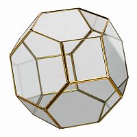 флорариум стеклянный с золотом в винтажном стиле honeycomb в Томске