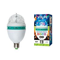 светодиодный светильник-проектор (09839) volpe disko uli-q301 03w/rgb/e27 white в Томске