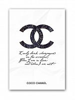 постер drink champagne. coco chanel а3 в Томске