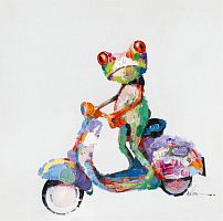 картина маслом лягушка и мопед в Томске