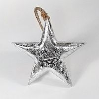 игрушка на елку звезда серебряная snow star, 15х15х2,5 см в Томске