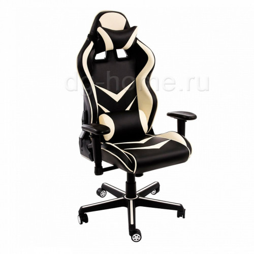 кресло компьютерное racer черное-бежевое в Томске