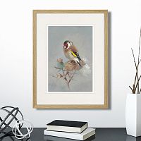картина: goldfinch on a thistle, 1886г. в Томске