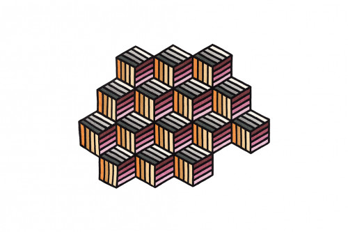 ковер parquet hexagon orange 203x153 от gan в Томске