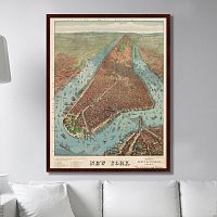 картина: antique map of new york city, 1879г. в Томске
