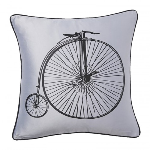 подушка с ретро-велосипедом retro bicycle grey в Томске