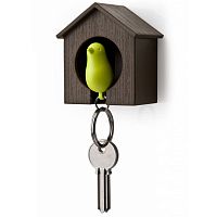 держатель+брелок для ключей sparrow коричневый-зеленый в Томске