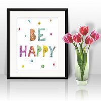 постер be happy а4 в Томске