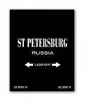 постер st.petersburg а4 (черный) в Томске