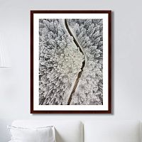 картина: winter road view в Томске