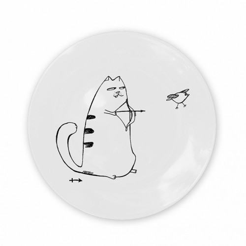 тарелка кот-стрелец в Томске