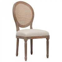 стул vintage french round cane back кремовый лён в Томске