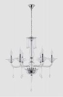 подвесная люстра crystal lux monica sp6 chrome/transparent в Томске