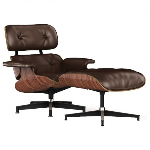 кресло lounge chair & ottoman коричневое в Томске