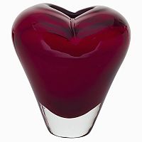ваза стеклянная (красная) heart 12*9*13 в Томске