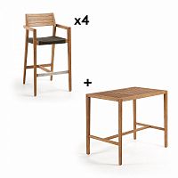 комплект мебели: стол и 4 стула pack 614 cybille от la forma (ex julia grup) в Томске