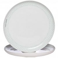 тарелка белая с бирюзовым рисунком 30*30*3,3 в Томске