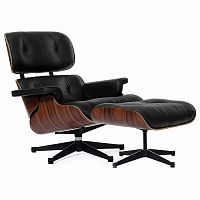 кресло eames style lounge chair & ottoman черное в Томске