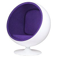 кресло eero ball chair бело-фиолетовое в Томске