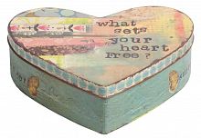 металлическая декоративная коробка (шкатулка) в виде сердца heart в Томске