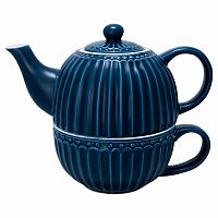чайник с чашкой alice dark blue в Томске
