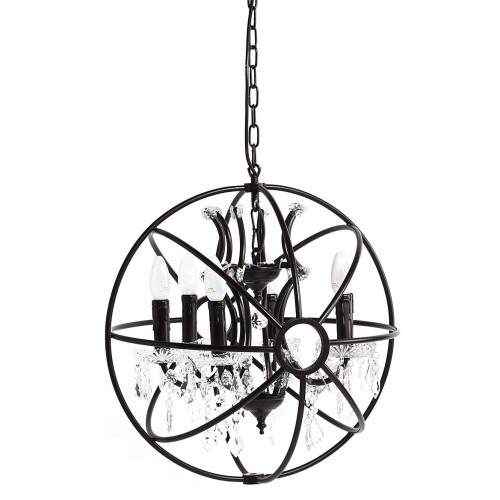 люстра foucault orb crystal vol. viii чёрная, прозрачная в Томске