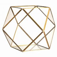 флорариум стеклянный с золотом в винтажном стиле crystal shape в Томске