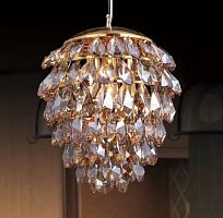 подвесной светильник crystal lux charme sp3+3 led gold/amber в Томске