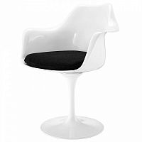 стул eero saarinen style tulip armchair черная подушка в Томске