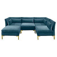 диван zara sectional угловой синий в Томске