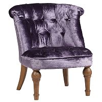 кресло sophie tufted slipper chair вельвет фиолетовое в Томске