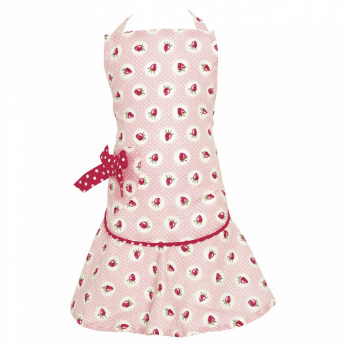 детский фартук w/bow strawberry pale pink в Томске