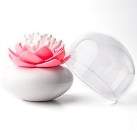 контейнер для хранения ватных палочек lotus белый-розовый в Томске