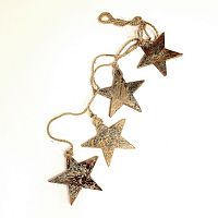 гирлянда новогодняя подвесная звезды золотые golden stars, 65 см в Томске