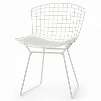 стул bertoia side кожаный standart белый в Томске