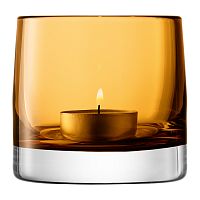 подсвечник стеклянный охра для чайной свечи light colour, 8,5 см в Томске